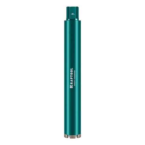 KRAFTOOL DIAMOND 62 мм (450 мм, 1 1/4″, лазерная сварка, сухое сверление с микроударом), алмазная коронка по железобетону (29825-062)