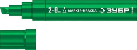 ЗУБР МК-800 зеленый, 2-8 мм клиновидный маркер-краска (06327-4)