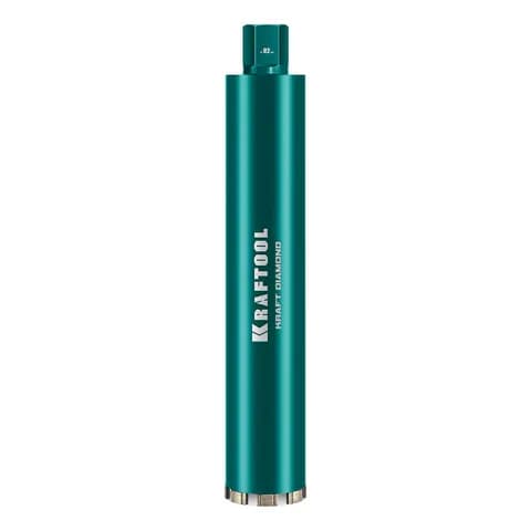 KRAFTOOL DIAMOND 82 мм (450 мм, 1 1/4″, лазерная сварка, сухое сверление с микроударом), алмазная коронка по железобетону (29825-082)