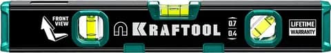 KRAFTOOL KOMPAKT-300, 300 мм, усиленный профиль, с зеркальным глазком, компактный магнитный уровень (34784)