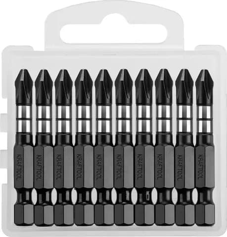 KRAFTOOL Impact PH2, 50 мм, 10 шт, ударные биты (26191-2-50-S10)