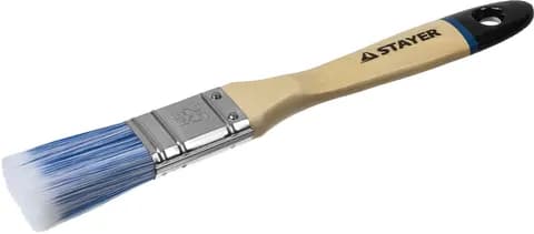 STAYER AQUA, 25 мм, 1″, искусственная щетина, деревянная ручка для воднодисперсионных и акриловых ЛКМ, плоская кисть (01062-025)