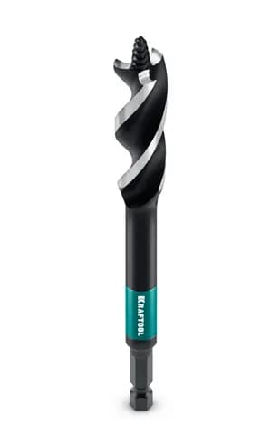 KRAFTOOL 3-Wave d10 мм, трехзаходное сверло по дереву с резьбовым центрующим острием (29513-10)