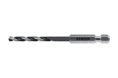 STAYER НЕХ-1/4″, d 3.2 х 89 мм, сверло по металлу для винтовёртов и шуруповертов IMPACT READY (29603-3.2)
