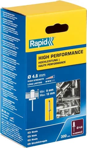 RAPID R:High-performance-rivet, 4.8 х 16 мм, 300 шт, алюминиевая высокопроизводительная заклепка (5001438)