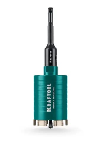 KRAFTOOL DIAMOND d 68 мм (сухое сверление с микроударом, глубина сверления 75 мм, лазерная сварка), Алмазная Коронка для подрозетников (29820-68)