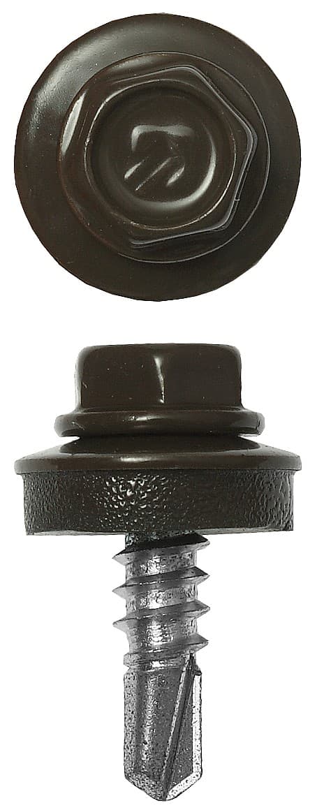 ЗУБР СКМ 8028, 25 х 5.5 мм, зем.-коричн., 1800 шт (10,4 кг.), кровельный саморез (4-300310-55-025-8028)