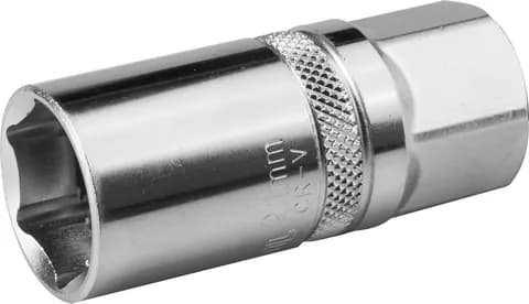KRAFTOOL 1/2″, 21 мм, свечная торцовая головка с резиновой вставкой (27812-21)