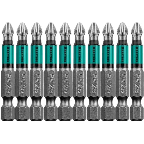 KRAFTOOL Optimum, PH2, 50 мм, 10 шт, биты (26122-2-50-10)