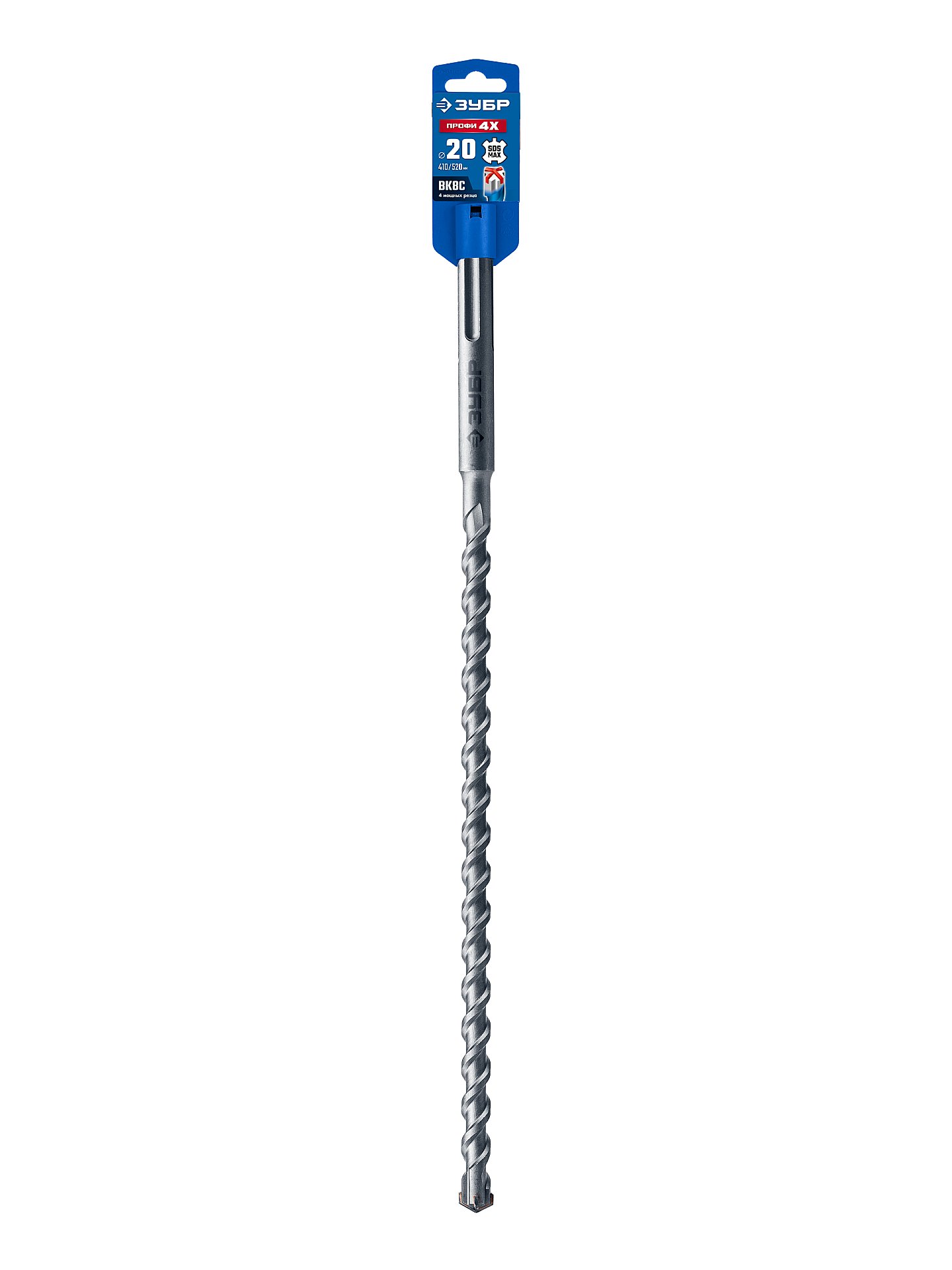 ЗУБР ПРОФИ-4Х 20x410/520 мм, SDS-max бур, ПРОФЕССИОНАЛ (29350-410-20)